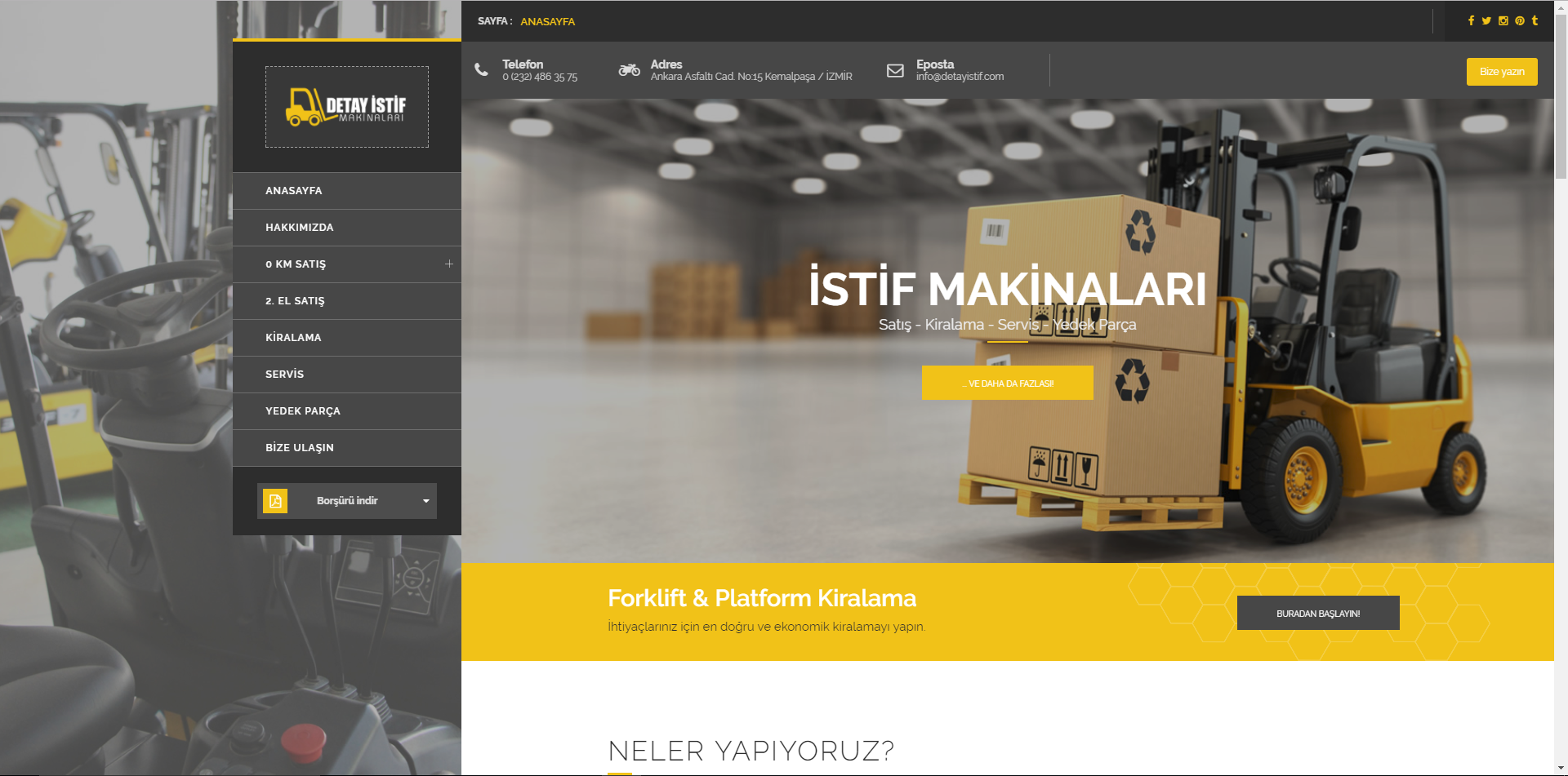 Detay İstif İş Makinaları